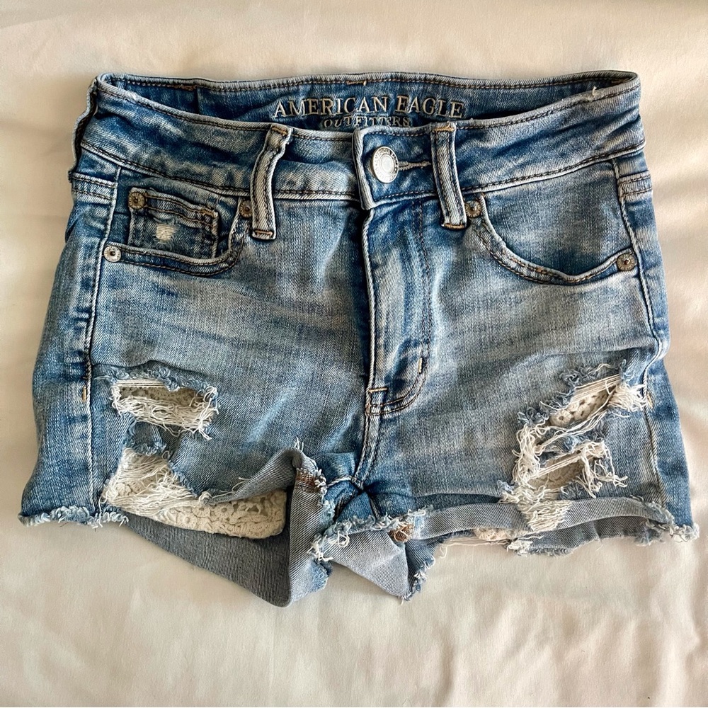 AMERICAN EAGLE denim shorts Sz 0